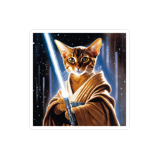 PugMug Custom Tabby Abyssinian Cat Sticker