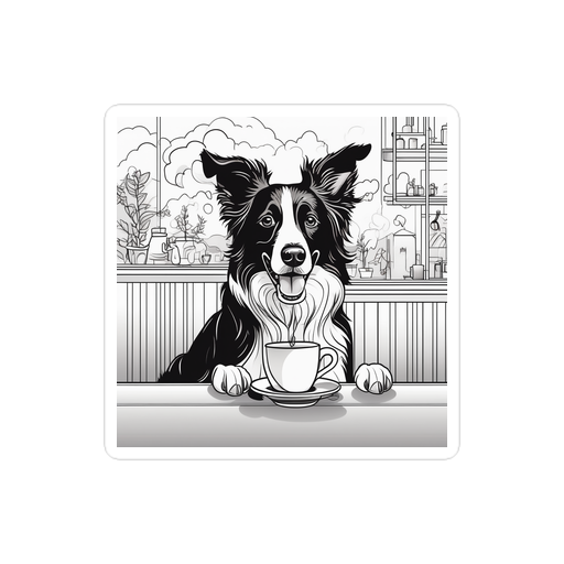 PugMug Custom Border Collie Sticker