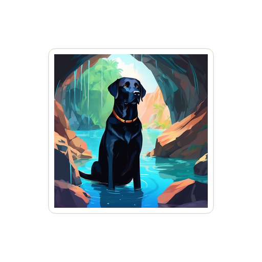 PugMug Custom Black Labrador Retriever Sticker