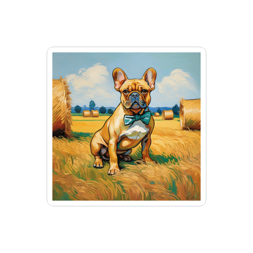 PugMug Custom Tan French Bulldog Sticker