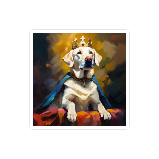 PugMug Custom White Labrador Retriever Sticker