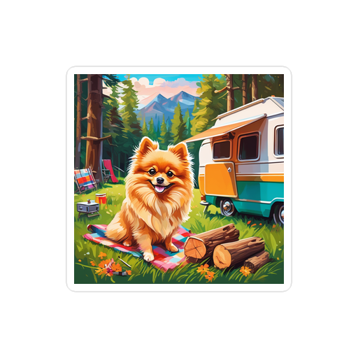 PugMug Custom Tan Pomeranian Sticker