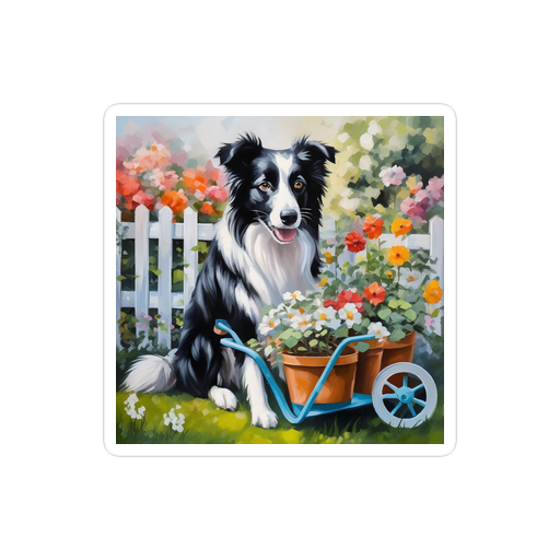 PugMug Custom Border Collie Sticker