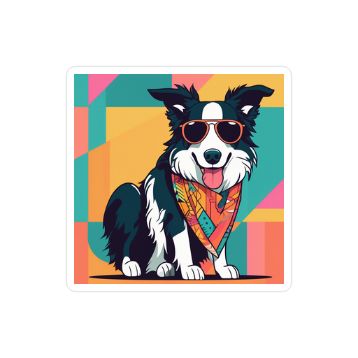 PugMug Custom Border Collie Sticker