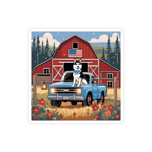 PugMug Custom Siberian Husky Sticker