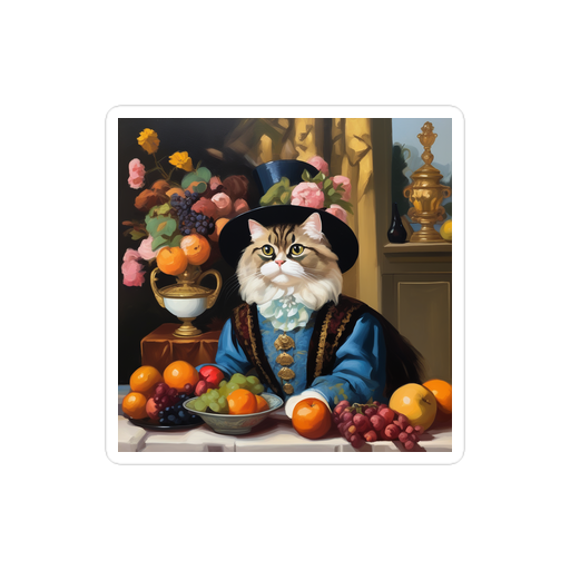 PugMug Custom Tabby Persian Cat Sticker