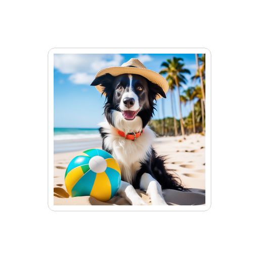 PugMug Custom Border Collie Sticker