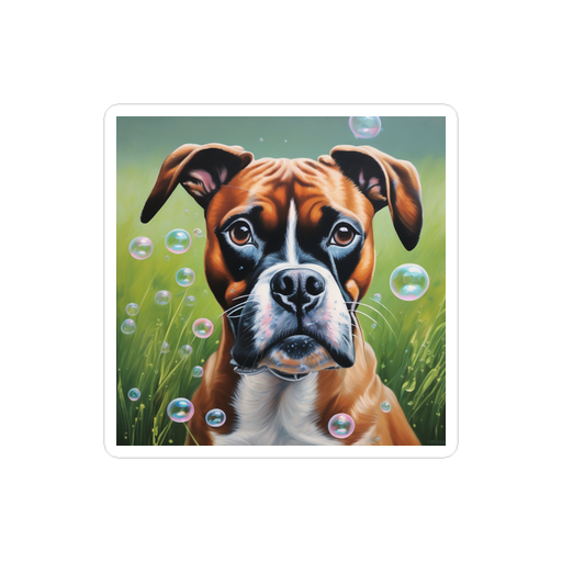 PugMug Custom Boxer Dog Sticker