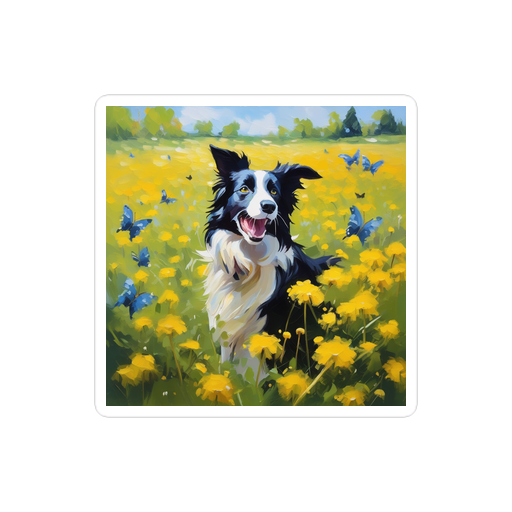 PugMug Custom Border Collie Sticker
