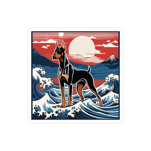 PugMug Custom Doberman Pinscher Sticker