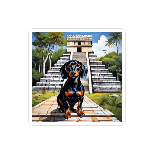 PugMug Custom Black Dachshund Sticker