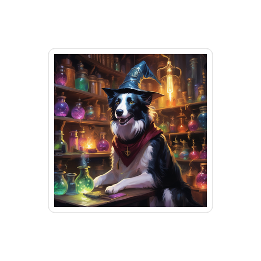 PugMug Custom Border Collie Sticker