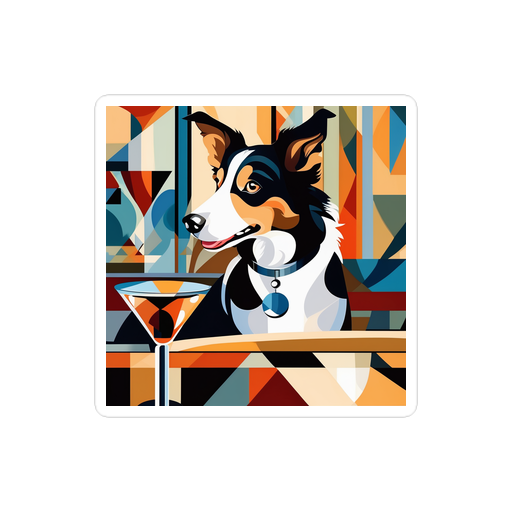 PugMug Custom Border Collie Sticker