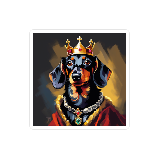 PugMug Custom Black Dachshund Sticker