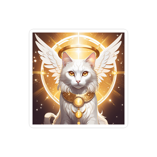 PugMug Custom White Companion Cat Sticker