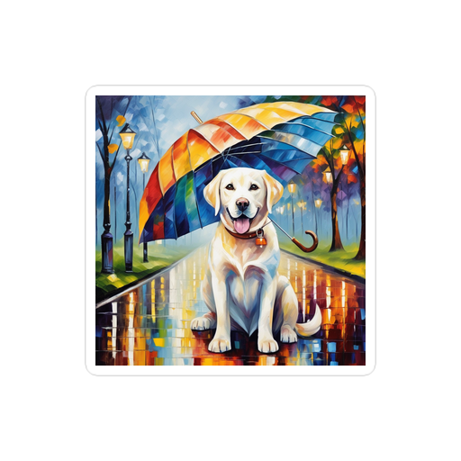 PugMug Custom White Labrador Retriever Sticker