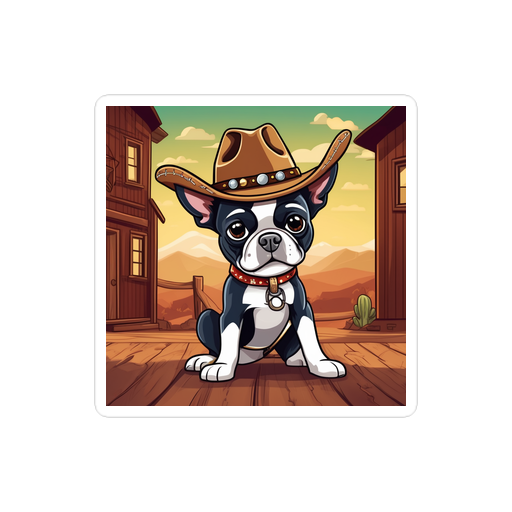 PugMug Custom Boston Terrier Sticker