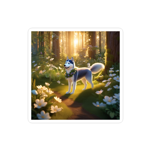 PugMug Custom Siberian Husky Sticker