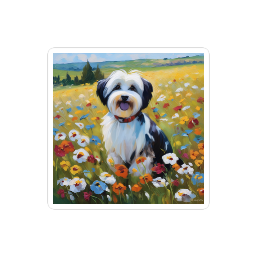 PugMug Custom Black-and-white Havanese Dog Sticker