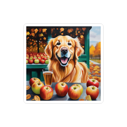 PugMug Custom Golden Retriever Sticker