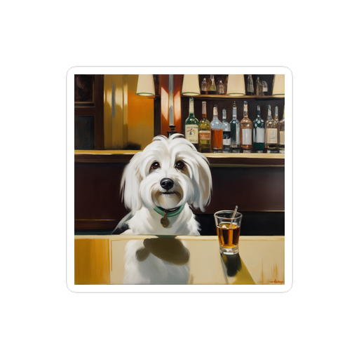 PugMug Custom White Havanese Dog Sticker