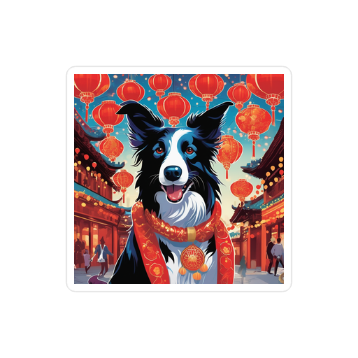 PugMug Custom Border Collie Sticker