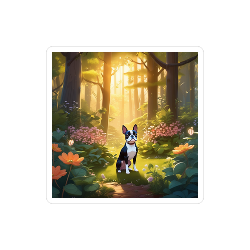PugMug Custom Boston Terrier Sticker