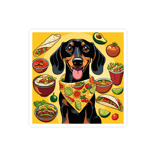 PugMug Custom Black Dachshund Sticker