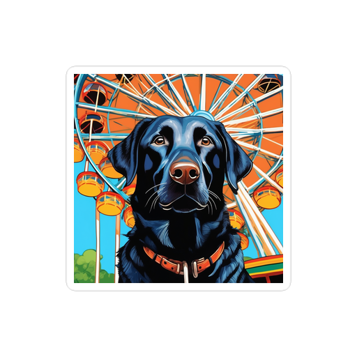 PugMug Custom Black Labrador Retriever Sticker