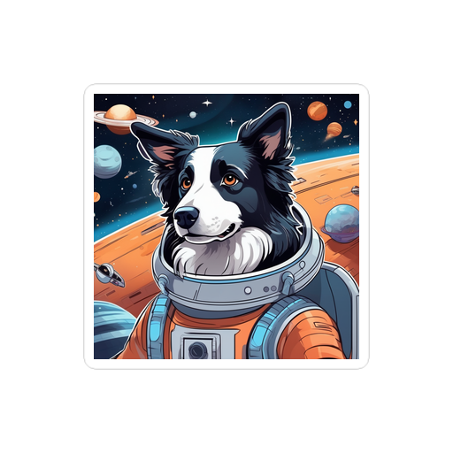 PugMug Custom Border Collie Sticker