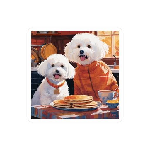 PugMug Custom Bichons Frise Sticker