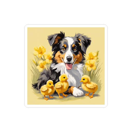 PugMug Custom Australian Shepherd Dog Sticker