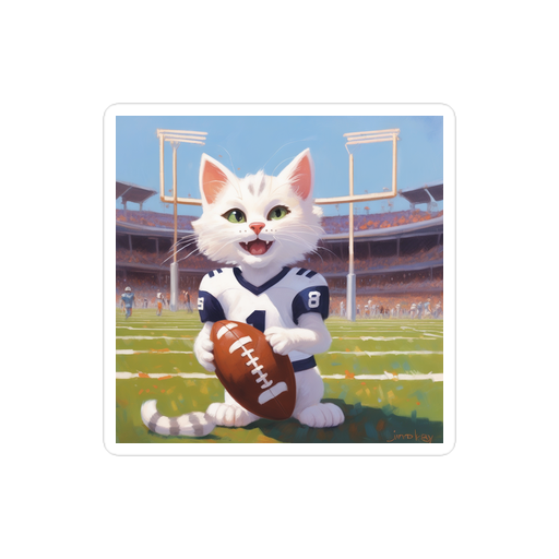 PugMug Custom White Companion Cat Sticker