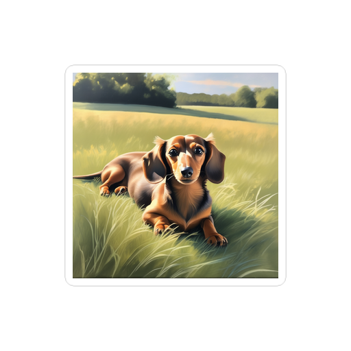 PugMug Custom Tan Dachshund Sticker