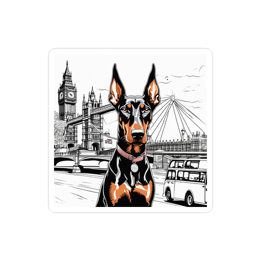 PugMug Custom Doberman Pinscher Sticker