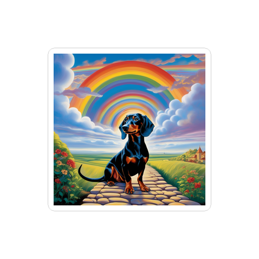 PugMug Custom Black Dachshund Sticker