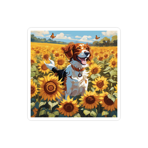 PugMug Custom Brittany Dog Sticker