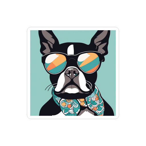 PugMug Custom Boston Terrier Sticker