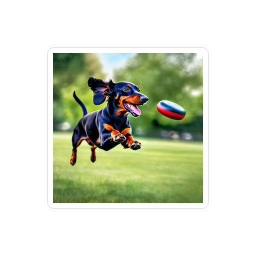 PugMug Custom Black Dachshund Sticker