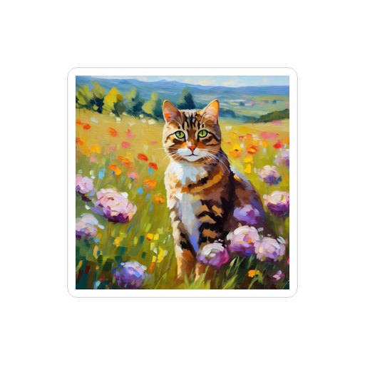 PugMug Custom Tabby Companion Cat Sticker