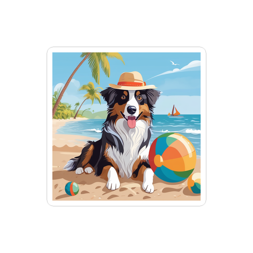 PugMug Custom Australian Shepherd Dog Sticker