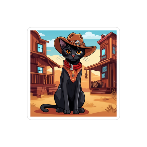 PugMug Custom Black Abyssinian Cat Sticker