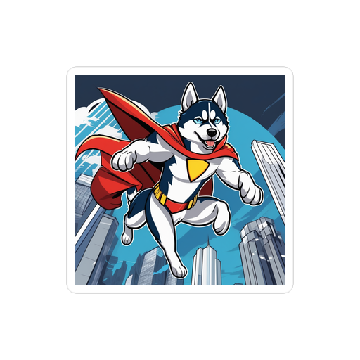 PugMug Custom Siberian Husky Sticker