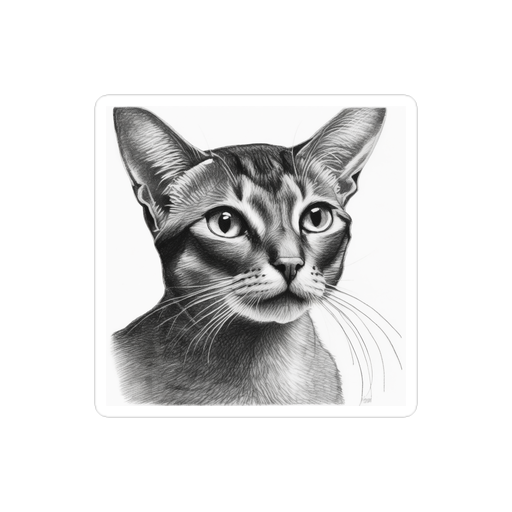 PugMug Custom Tabby Abyssinian Cat Sticker