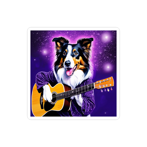 PugMug Custom Collie Sticker