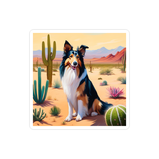 PugMug Custom Collie Sticker