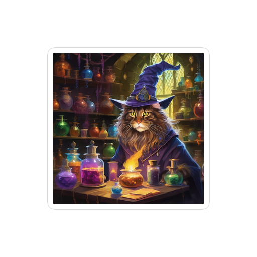 PugMug Custom Tabby Maine Coon Cat Sticker