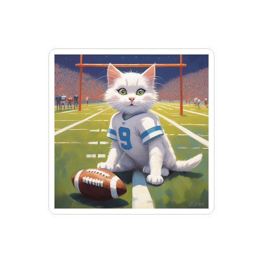 PugMug Custom White Companion Cat Sticker