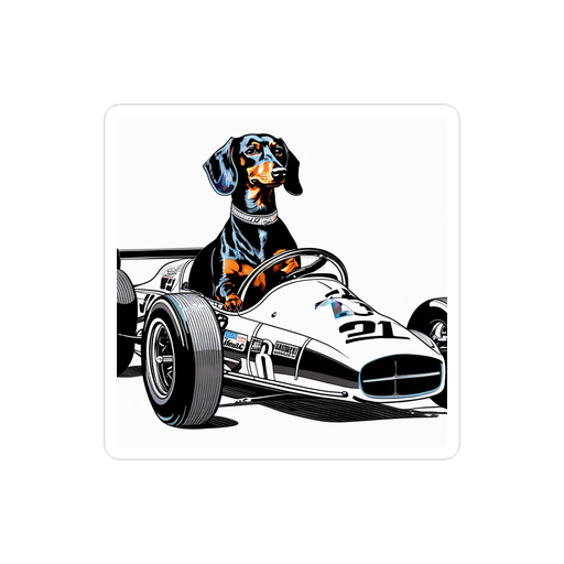 PugMug Custom Black Dachshund Sticker