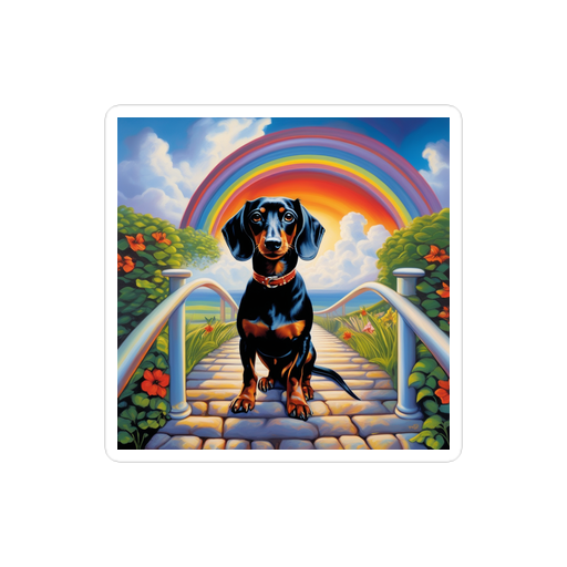 PugMug Custom Black Dachshund Sticker